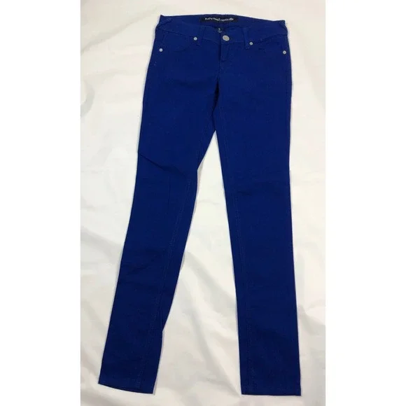 ALMOST FAMOUS Premium Juniors Size 5 Jeans Blue - Picture 4 of 9